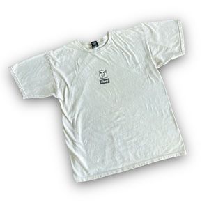 Cream Obey Face T Shirt